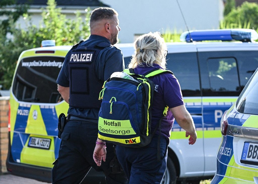 Violent Incident at a School in Brandenburg német rendőr