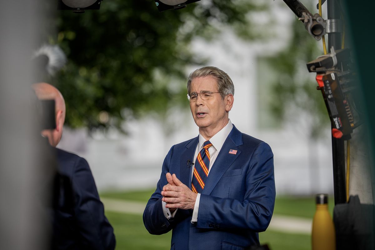 Treasury Secretary Scott Bessent Speaks To Reporters Outside The White House