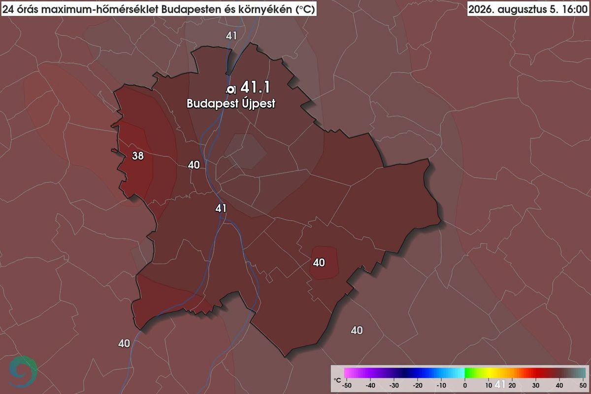 A Hungaromet budapesti mérései 