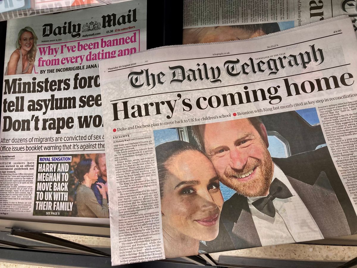 Nottinghamshire,,Uk,22,Aug,2026,:,British,Newspaper,Widely,Report Harry herceg Meghan Markle brit