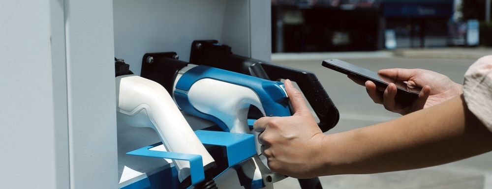 Ev,Charging,Station,For,Electric,Car,In,Concept,Of,Green