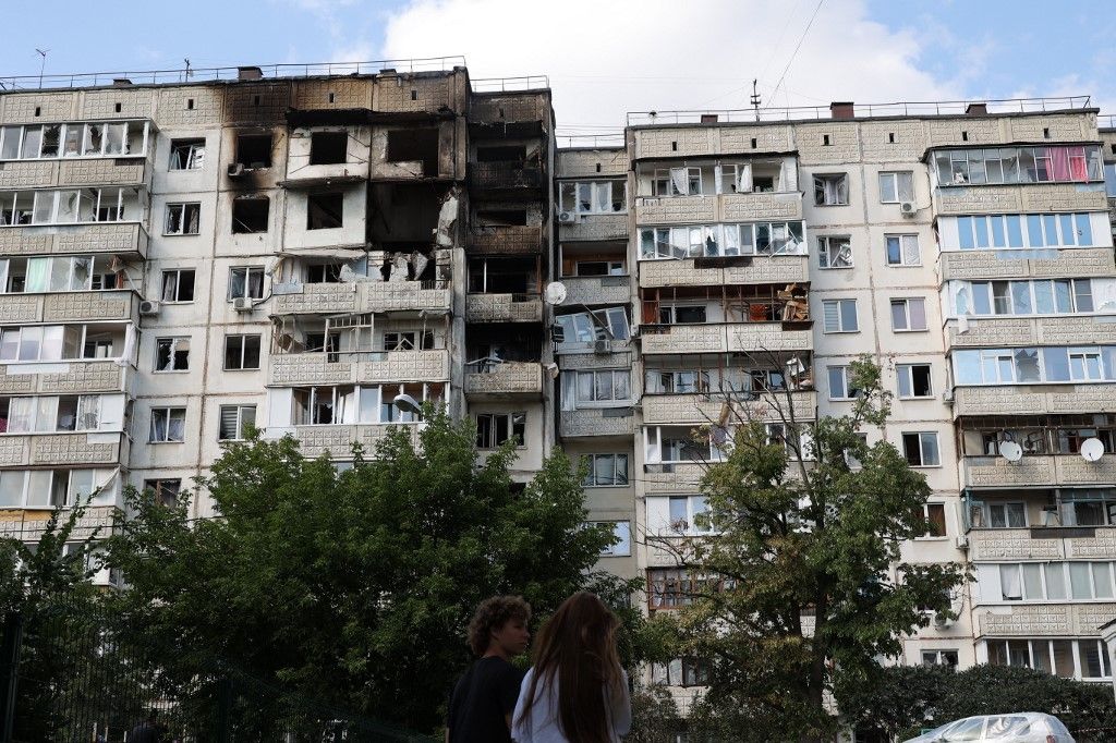 Aftermath of Ukrainian drone attack in Belgorod drón dróntáadás