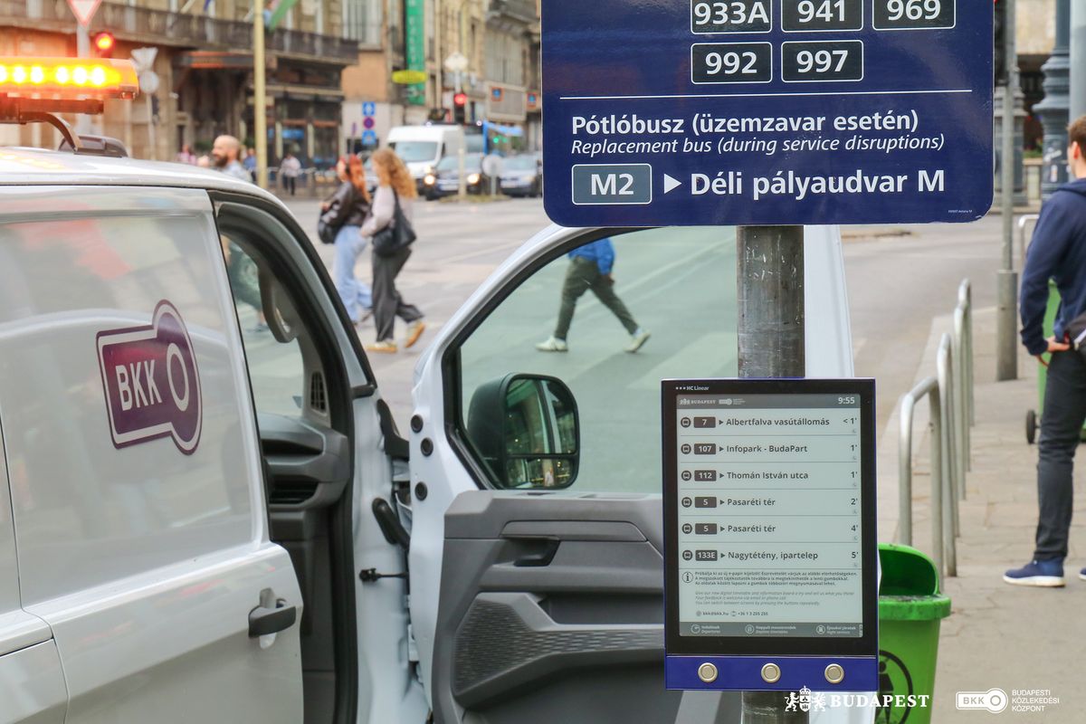 BKK közlekedés Budapest
digitális menetrendi táblák