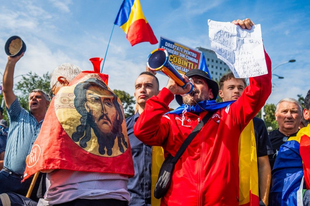 román Románia tüntetés román állampapírok