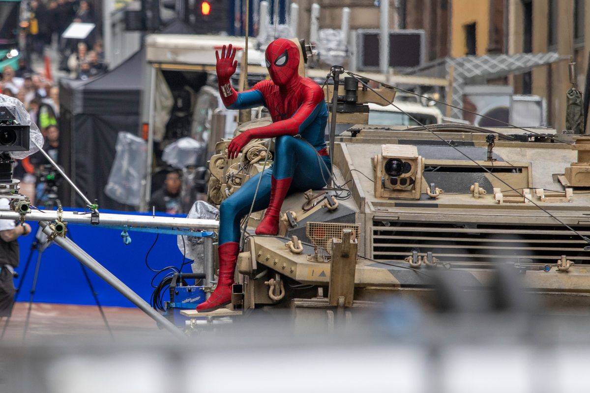 Glasgow,,Scotland,5th,Of,August,,2025,Filming,In,Glasgow,City pókember film
