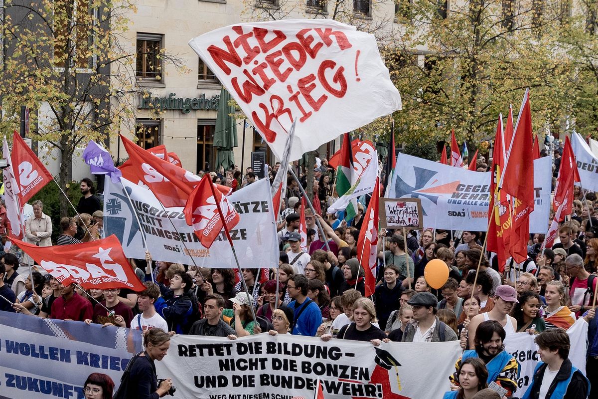 Peace Rally Against Armament and War in Berlin