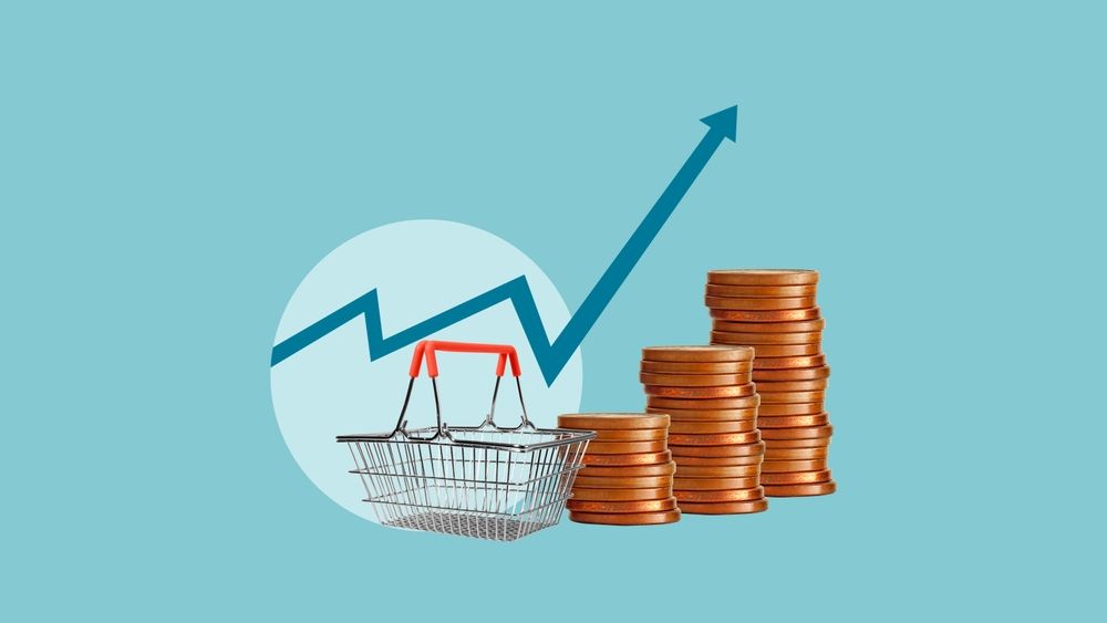 infláció,Grocery,Prices,Increase,And,Inflation,As,Food,Price,Increase,Cause.
